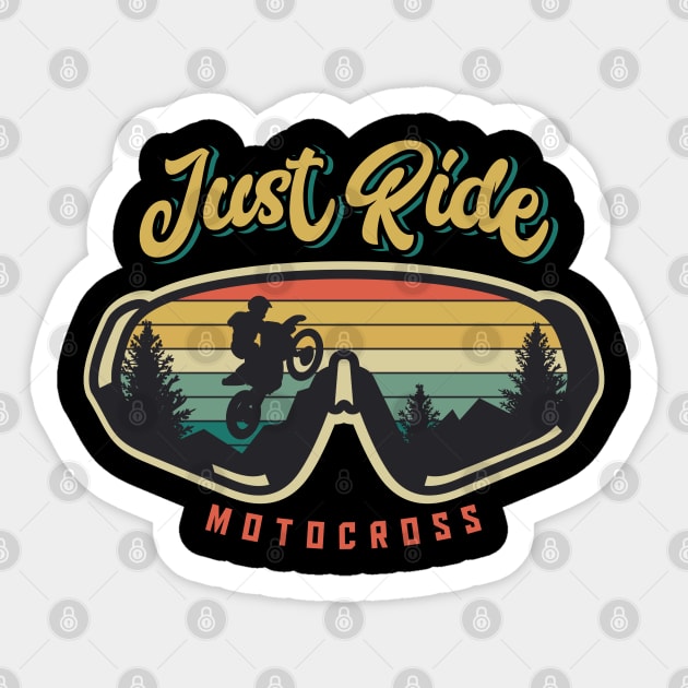 Motorcross goggles retro vintage sun stripes adventure wilderness Sticker by SpaceWiz95